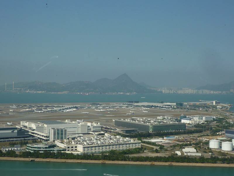 Аэропорт Гонконга с высоты