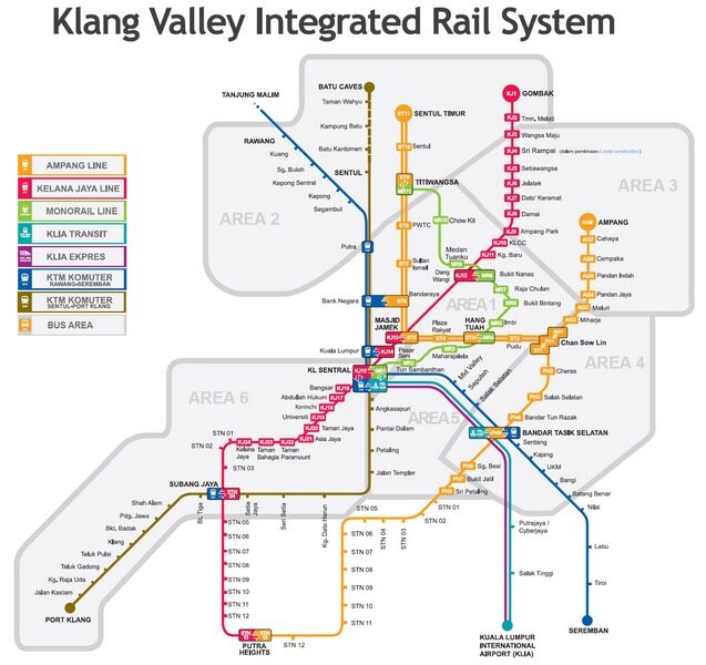 схема метро куала лумпур
